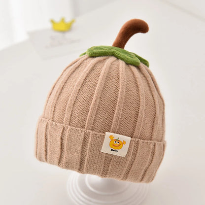Cappellino Bambino in Maglia a Zucca con Fodera Morbida – 6 Mesi-3 Anni