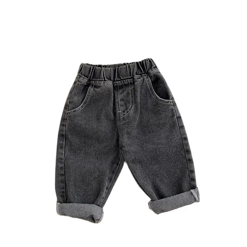 Jeans Morbidi per Bambini con Vita Elasticizzata – Pantaloni in Denim a Gamba Ampia Unisex