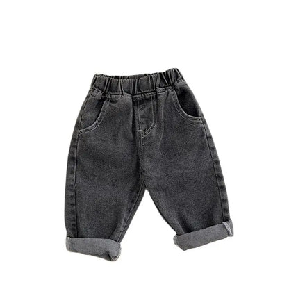 Jeans Morbidi per Bambini con Vita Elasticizzata – Pantaloni in Denim a Gamba Ampia Unisex
