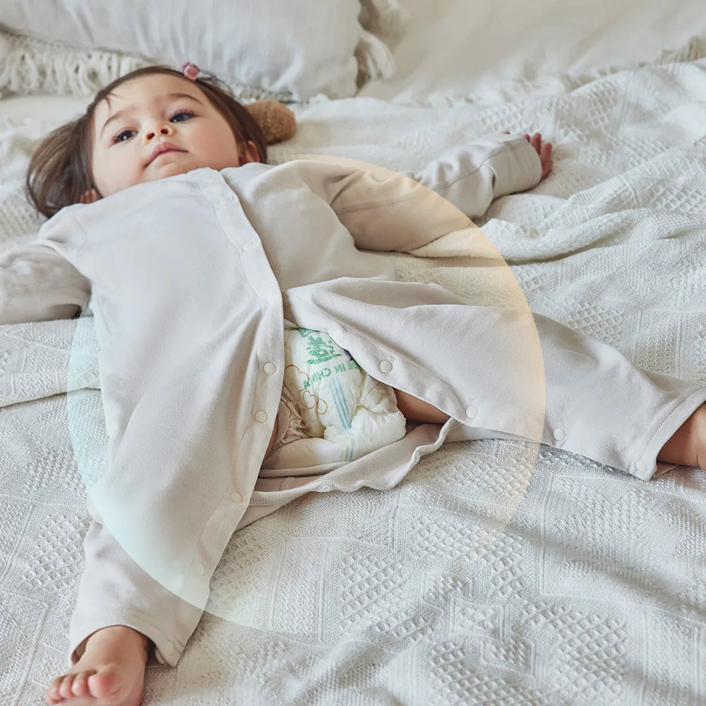Pigiama Neonato 100% Cotone – Tutina Manica Lunga con Muffole Integrate e Bottoni Automatici