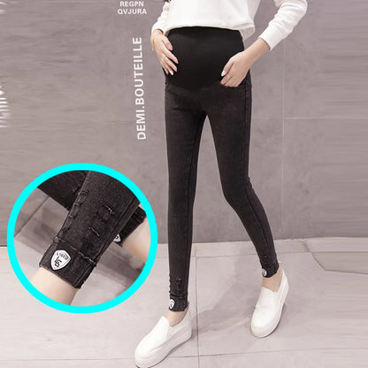 Jeans Premaman Elasticizzati con Fascia Regolabile in Vita