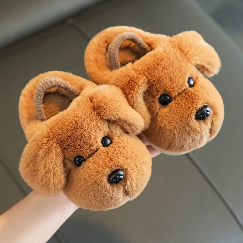 Pantofole Invernali Bambini Antiscivolo – Ciabatte Morbide in Peluche con Elastico al Tallone
