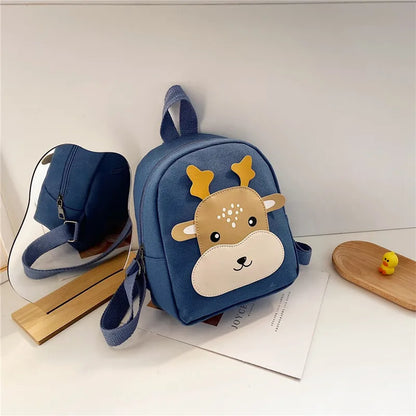 Zainetto Bambino con Animaletto – Mini Zaino in Tela per Asilo e Piccole Uscite