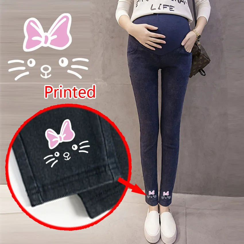 Jeans Premaman Elasticizzati con Fascia Regolabile in Vita