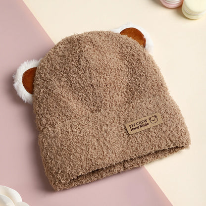 Berretto Bambino in Cotone con Orecchie da Animaletto – Cappello Caldo Elasticizzato 1–3 Anni