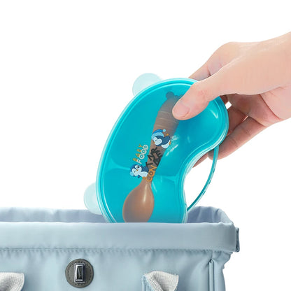 Contenitore Pappa e Svezzamento 300 ml - Lunch Box con 2 Scomparti e Cucchiaino