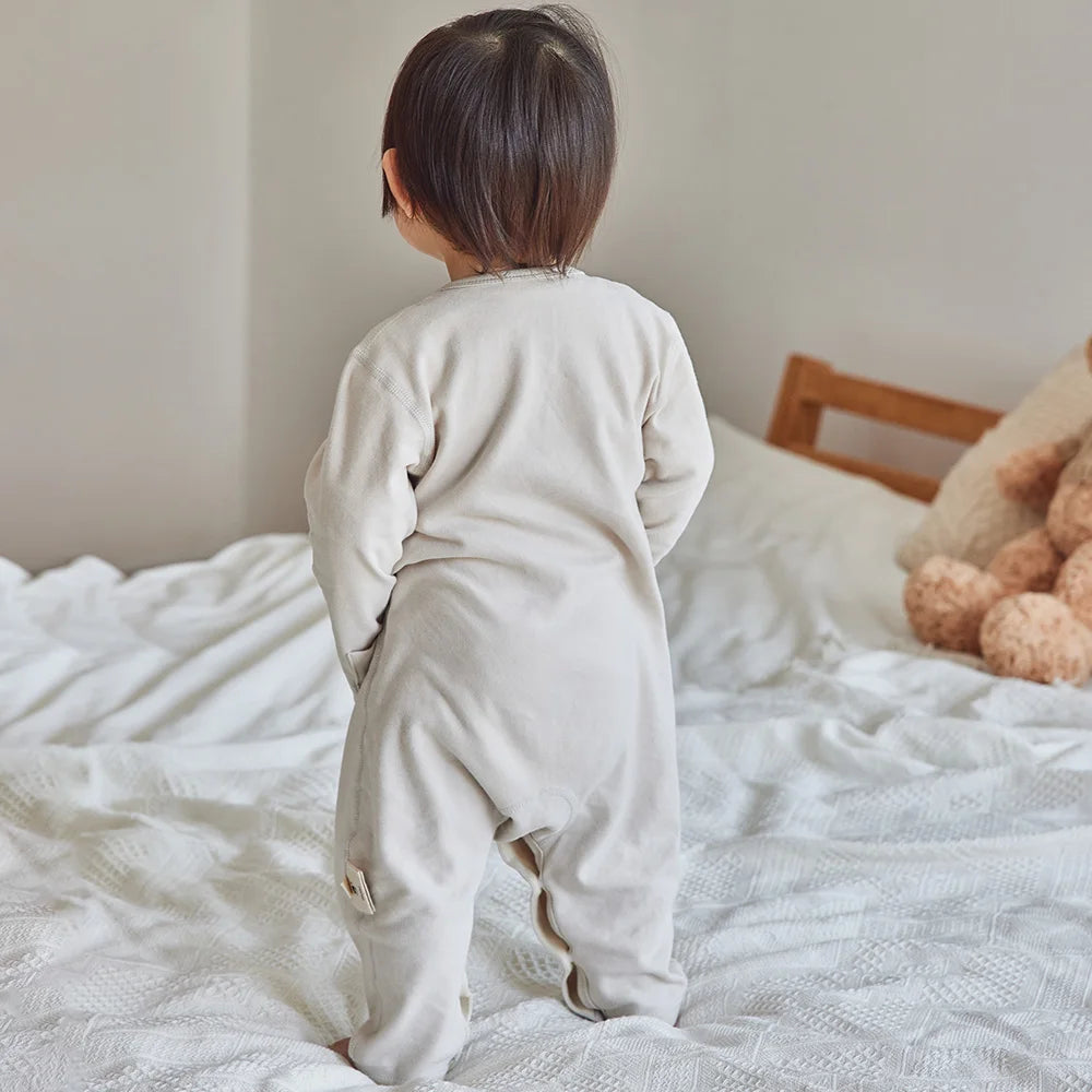 Pigiama Neonato 100% Cotone – Tutina Manica Lunga con Muffole Integrate e Bottoni Automatici