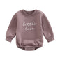 Body Felpato Neonato in Cotone "Little Love" a Maniche Lunghe | Unisex Autunno Primavera