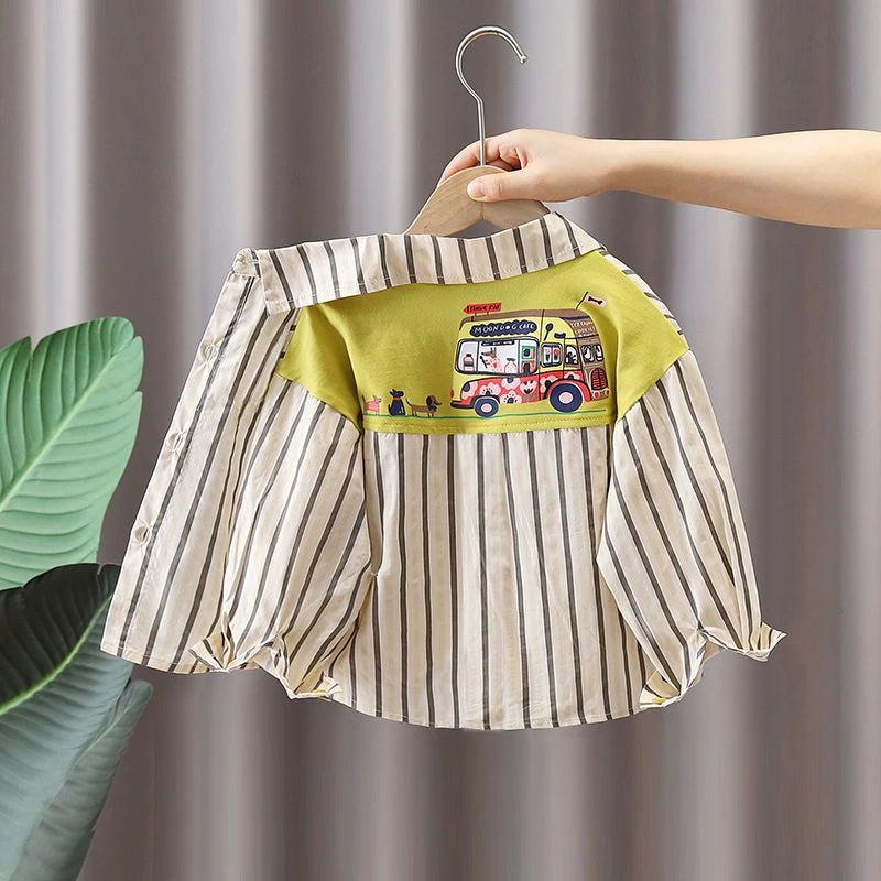 Camicia Bambino a Maniche Lunghe – Modelli a Quadri, Righe e Tinta Unita