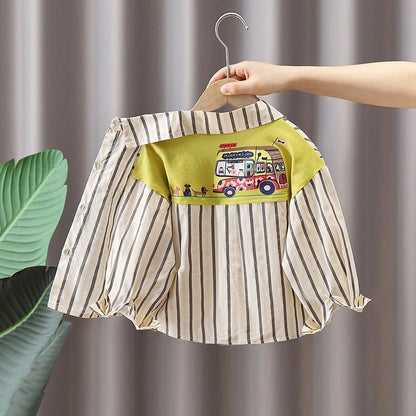 Camicia Bambino a Maniche Lunghe – Modelli a Quadri, Righe e Tinta Unita