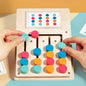 Puzzle Scorrevole in Legno – Gioco Educativo di Logica e Abbinamento Colori per Bambini 3+ Anni