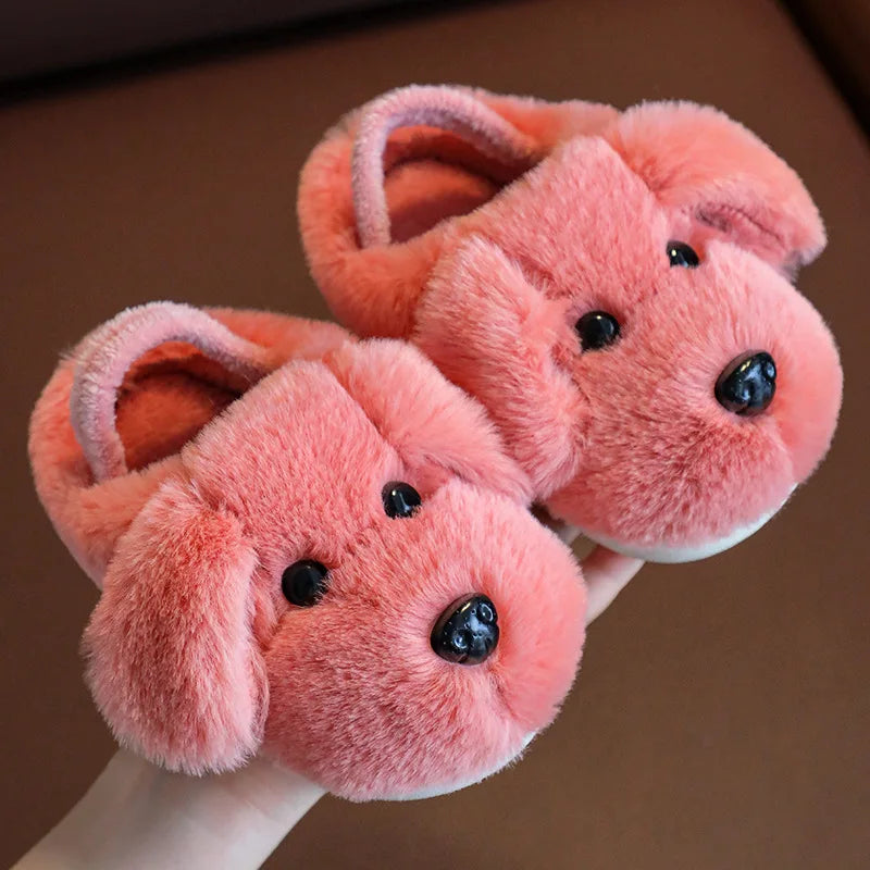 Pantofole Invernali Bambini Antiscivolo – Ciabatte Morbide in Peluche con Elastico al Tallone