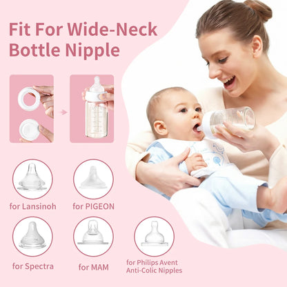 Bottiglie per Conservazione Latte Materno in Vetro 180 ml – Set da 2