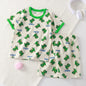 Pigiama Bambino Leggero 2 Pezzi con T-Shirt e Pantaloncini Fantasia