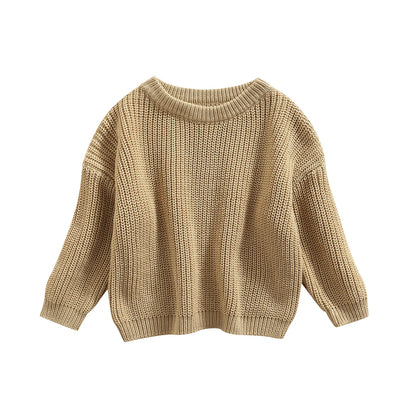 Maglione in Maglia per Bambini e Neonati in Cotone – Pullover a Maniche Lunghe Unisex per Autunno e Inverno