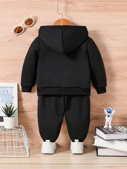 Tuta Neonato e Bambino con Interno Felpato – Completo Due Pezzi con Felpa con Cappuccio e Pantaloni