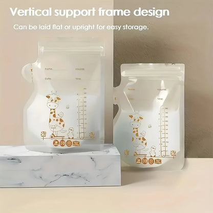 Sacche per Conservazione Latte Materno 250 ml – Contenitori con Doppia Chiusura Antiperdita Set da 30 e 60 pz