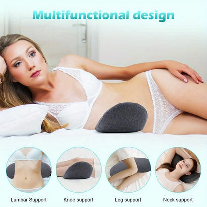 Cuscino Lombare Ergonomico in Memory Foam – Supporto Schiena per Letto, Seduta e Gravidanza