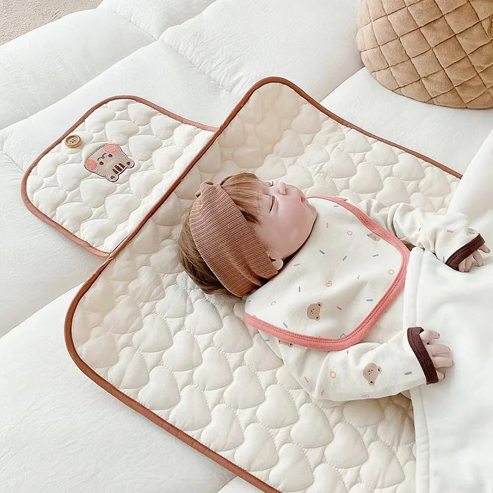 Fasciatoio Portatile Pieghevole e Impermeabile – Tappetino Cambio Neonato da Viaggio