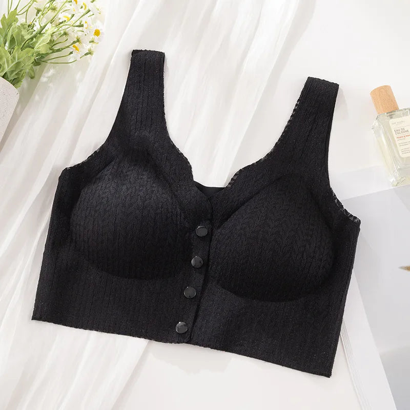 Reggiseno Allattamento con Apertura Frontale – Brassière Senza Ferretto con Coppe 3/4 e Bottoni