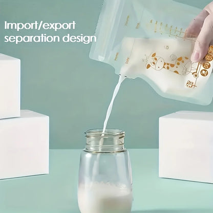 Sacche per Conservazione Latte Materno 250 ml – Contenitori con Doppia Chiusura Antiperdita Set da 30 e 60 pz