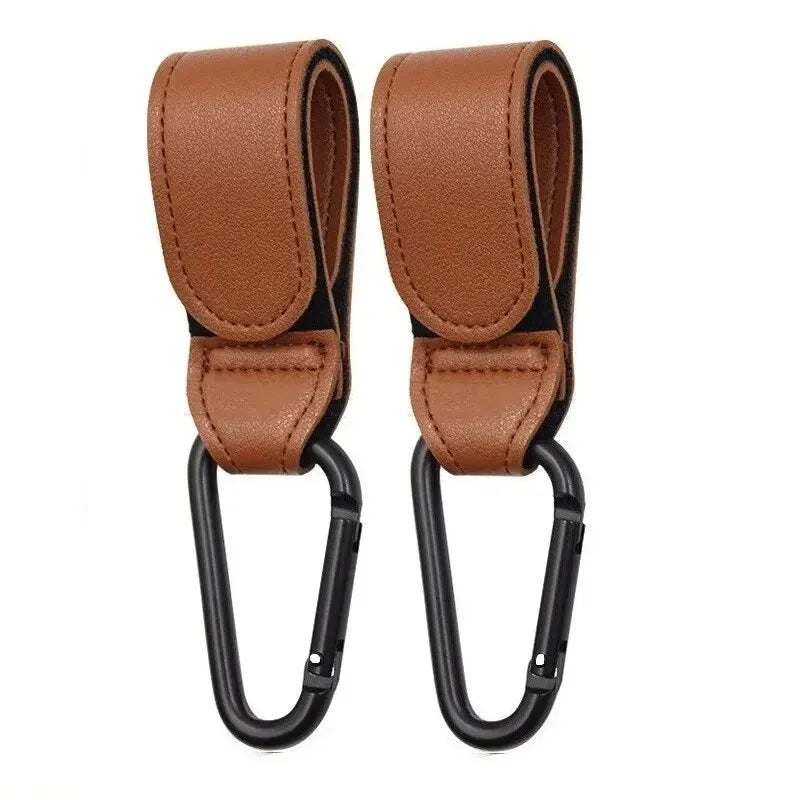 Ganci Premium per Passeggino in Pelle PU – Moschettoni Universali per Borsa Fasciatoio e Accessori
