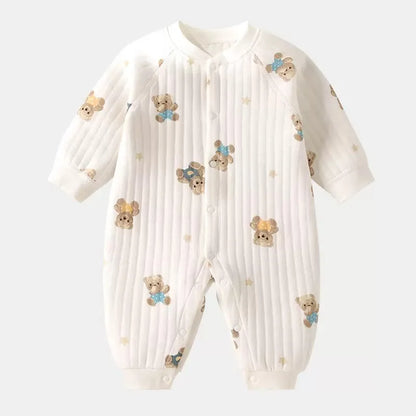 Body Intero Neonato in Cotone Felpato – Tutina Invernale a Manica Lunga