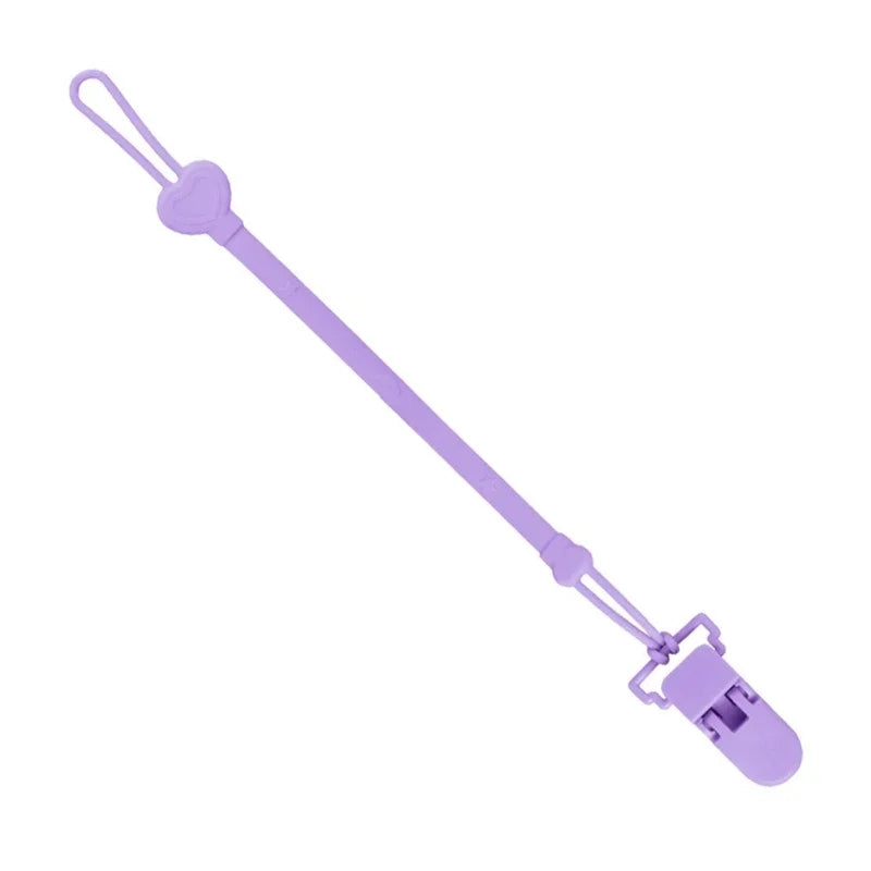 Laccetto Porta Ciuccio in Silicone con Clip – Catenella Anticaduta per Ciuccio e Massaggiagengive 22 cm