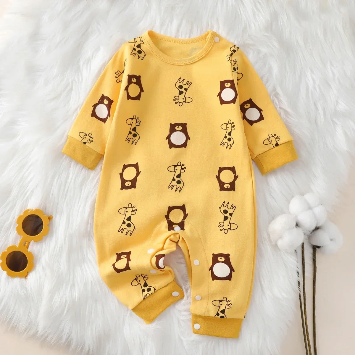 Tutina in Cotone 100% a Maniche Lunghe per Neonati e Bambini
