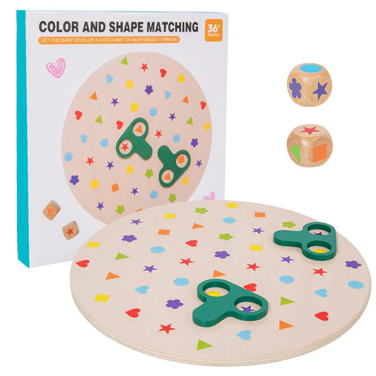 Trova Forme e Colori – Gioco da Tavolo Educativo in Legno per Bambini 3–6 Anni