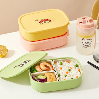 Lunch Box Bambini con 3 Scomparti Removibili – Portapranzo con Custodia Termica Opzionale