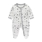 Tutina Intera Neonato 100% Cotone – Manica Lunga con Bottoni Frontali