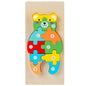 Puzzle Educativo in Legno per Bambini – Gioco a Incastro con Numeri e Animali