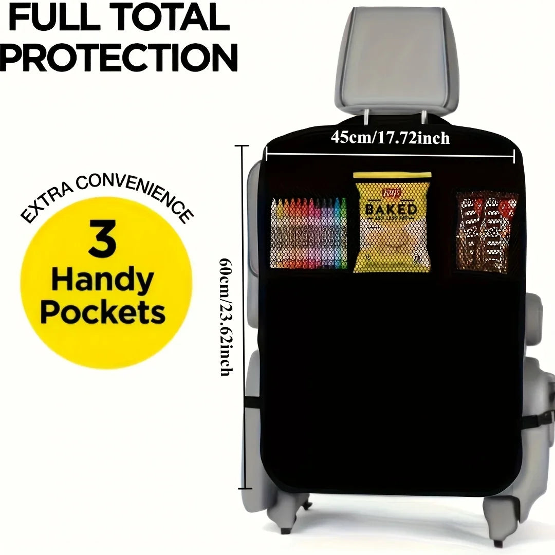 Organizer Schienale Auto per Bambini con 3 Tasche – Protezione Sedile Impermeabile e Antisporco