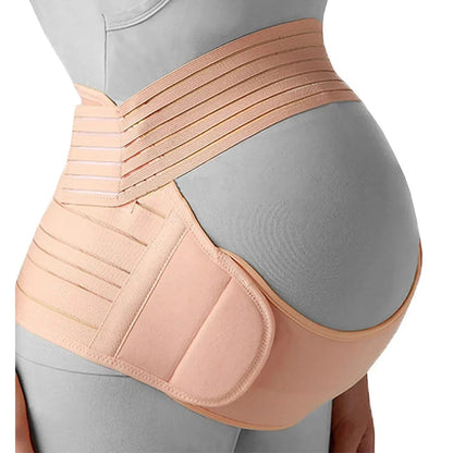 Fascia Premaman di Supporto 3 in 1 Regolabile – Cintura Gravidanza e Fascia Post Parto per Sostegno di Pancia e Schiena