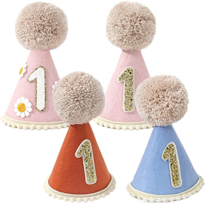 Cappellino Primo Compleanno con Pompon – Riutilizzabile per Festa e Servizi Fotografici