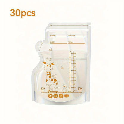 Sacche per Conservazione Latte Materno 250 ml – Contenitori con Doppia Chiusura Antiperdita Set da 30 e 60 pz