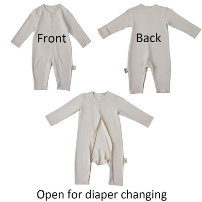 Pigiama Neonato 100% Cotone – Tutina Manica Lunga con Muffole Integrate e Bottoni Automatici