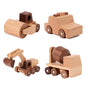 Veicoli in Legno Naturale – Gioco di Ruolo Educativo per Bambini 3+ Anni