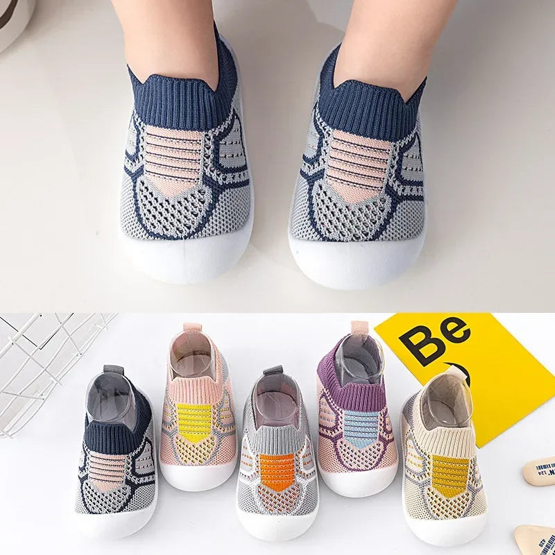 Scarpe Calzino Primi Passi per Neonato e Bambino | Traspiranti con Suola Antiscivolo in Gomma