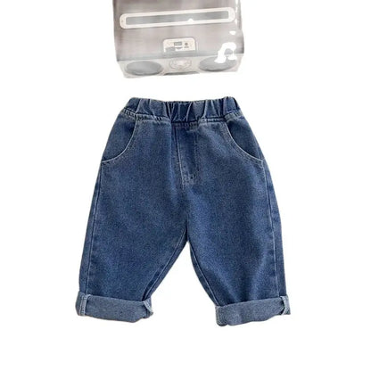 Jeans Morbidi per Bambini con Vita Elasticizzata – Pantaloni in Denim a Gamba Ampia Unisex