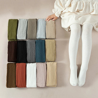 Calzamaglia in Cotone Elasticizzato per Bambine | Collant Caldi e Morbidi 1-9 Anni