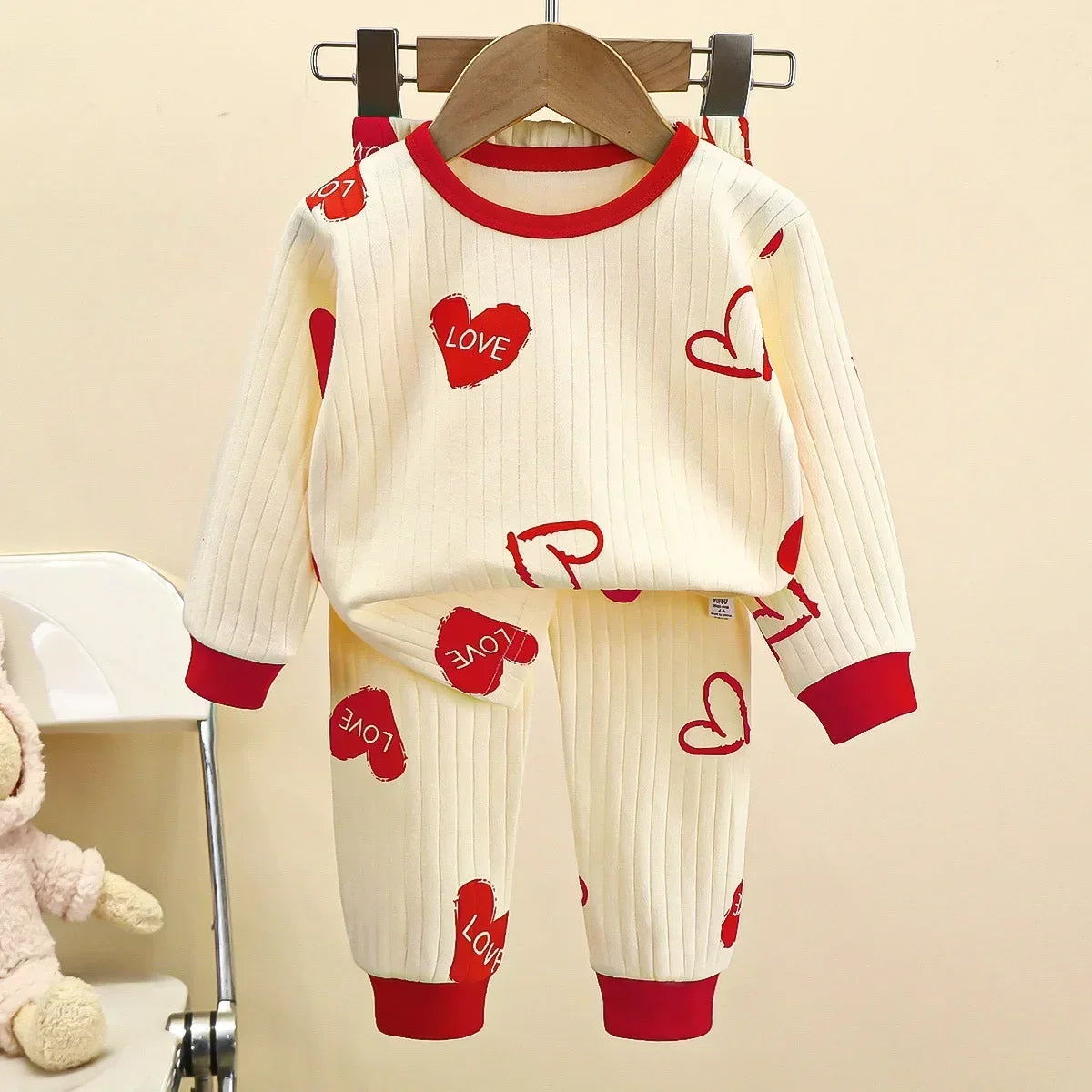 Pigiama Bambino in Cotone a Maniche Lunghe – Maglia e Pantaloni