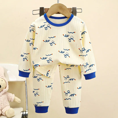 Pigiama Bambino in Cotone a Maniche Lunghe – Maglia e Pantaloni
