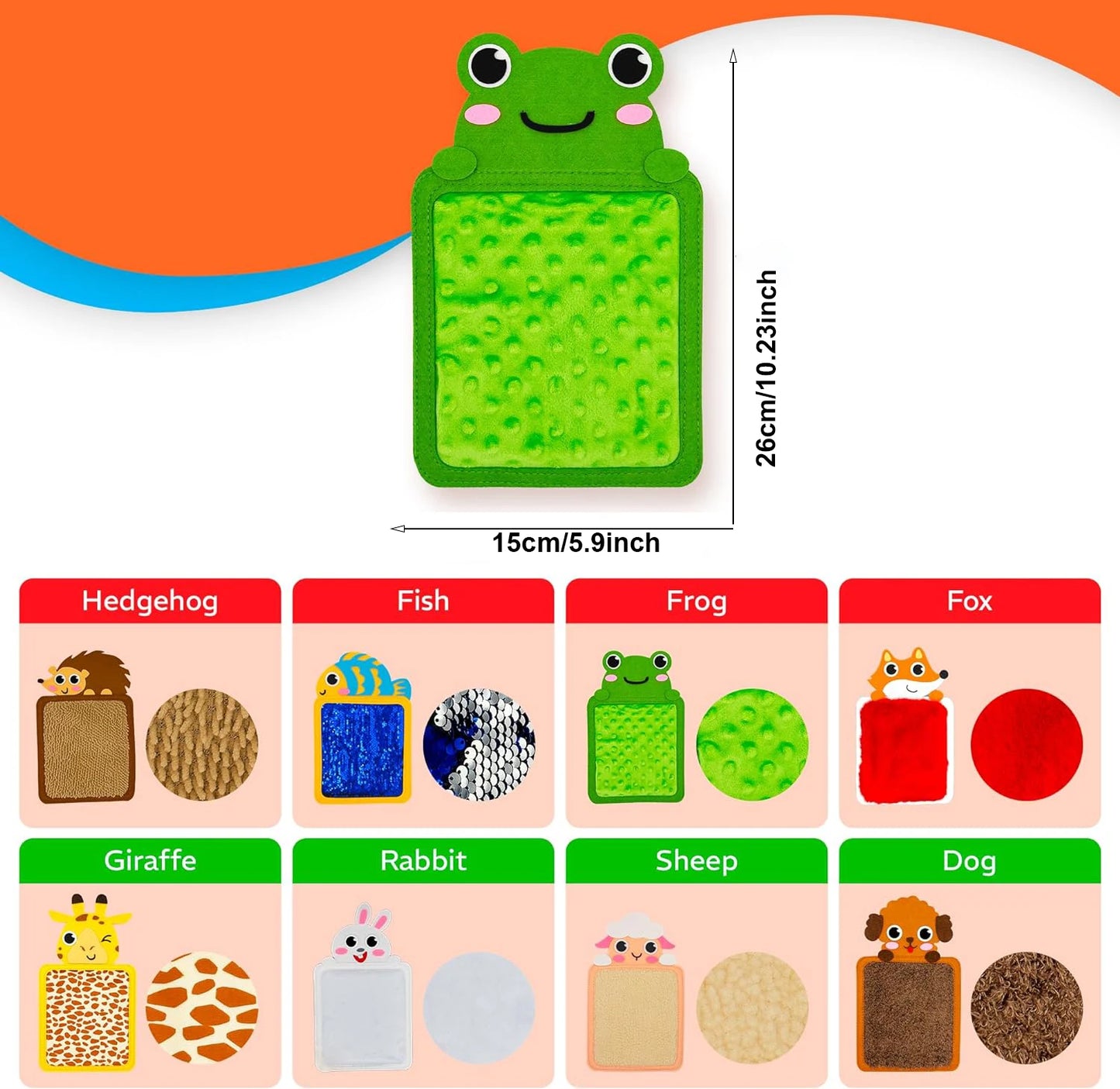 Tappetino Sensoriale per Bambini – Gioco Tattile Educativo con Texture e Animali, Sviluppo Sensoriale e Motricità Fine