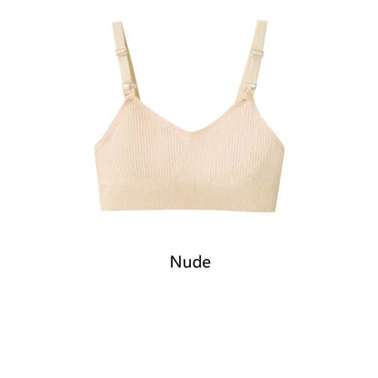 Top Allattamento Senza Ferretto con Coppe Apribili – Reggiseno Seamless Elasticizzato