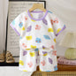 Pigiama Bambino Leggero 2 Pezzi con T-Shirt e Pantaloncini Fantasia