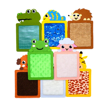 Tappetino Sensoriale per Bambini – Gioco Tattile Educativo con Texture e Animali, Sviluppo Sensoriale e Motricità Fine