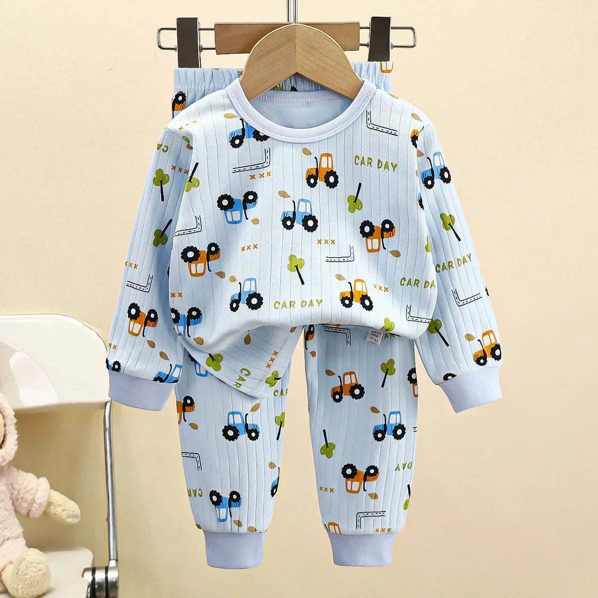 Pigiama Bambino in Cotone a Maniche Lunghe – Maglia e Pantaloni