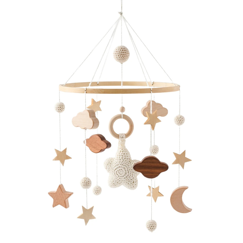 Carillon Musicale per Culla Effetto Legno – 35 Melodie e Rotazione